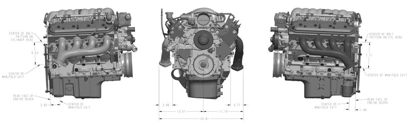 Hooker Ls Swap Exhaust Manifold, Silver Ceramic