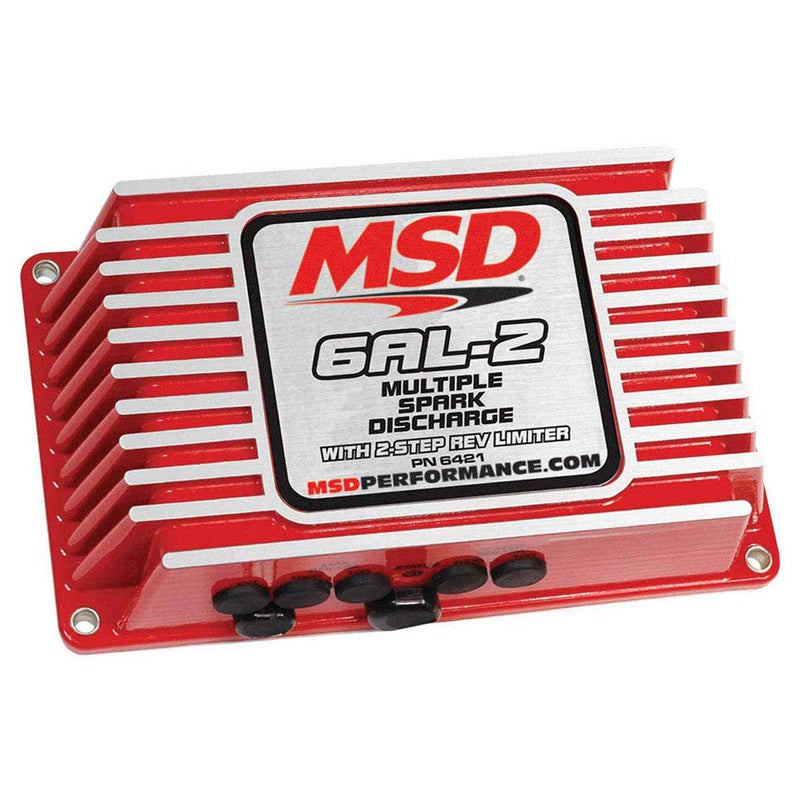 MSD 6421 6AL-2 Ignition Control - Red, w/ 2-Step Built-In Rev-Limiter