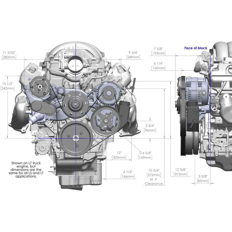 Holley 20-180BK Premium Black Mid-Mount Complete Accessory System