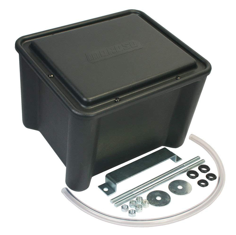 Moroso 74051 Battery Box - Black Plastic, 13.125 X 11.125 X 11.125