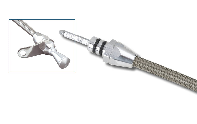 Lokar TD-30C4FMPAN Hi-Tech Pan Firewall Mount Transmission Dipstick for Ford C-4 Transmission