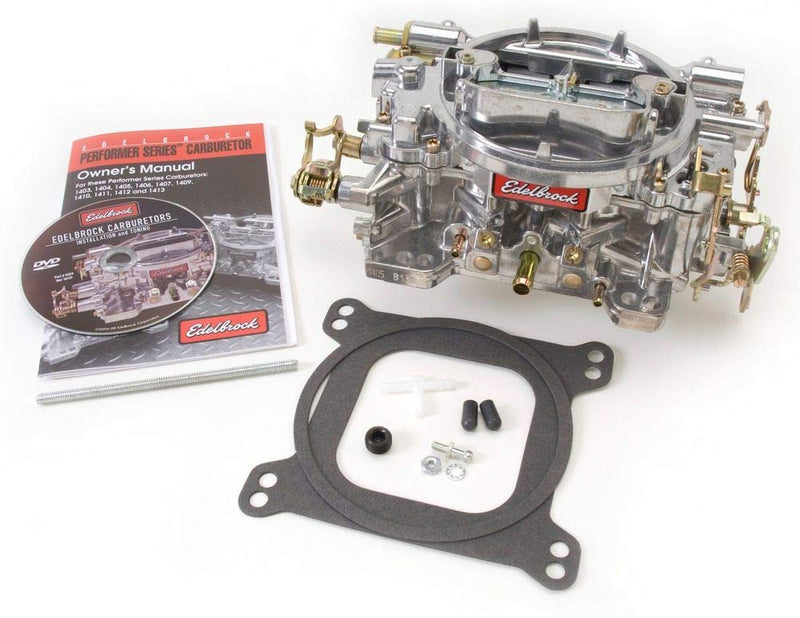 Edelbrock 1404 Performer Series 500 cfm, Square-Flange, Manual Choke Carburetor (Non-EGR)