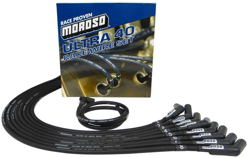 Moroso 73729 Ultra 40 Unsleeved Custom-Fit Wire Set, BB Chevy - Under Header
