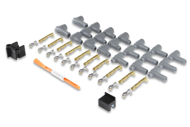MSD 31199 Super Conductor Spark Plug Wire Set, 8 Cyl Multi-Angle Plug, Socket/HEI