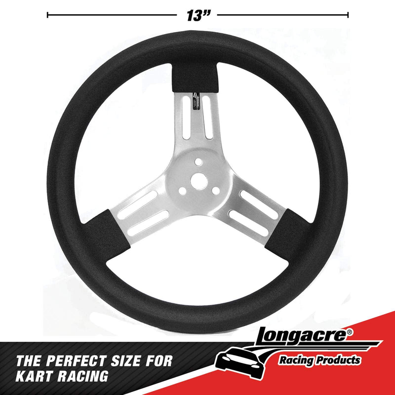 Longacre 52-56830 13" Kart Steering Wheel - Black
