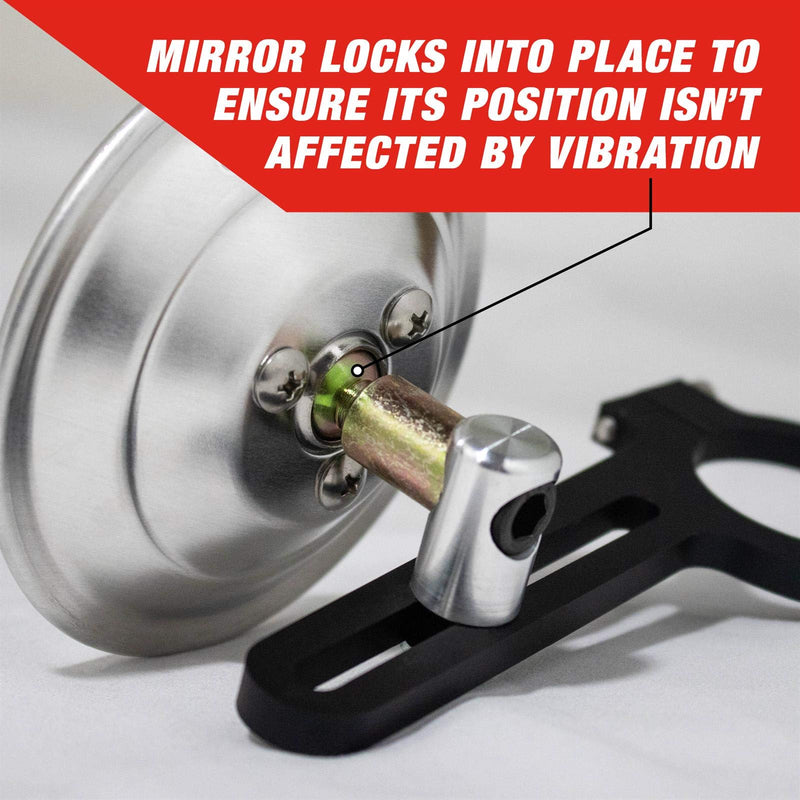 Longacre 52-22548 Spot Mirror, Clamp On, 1-3/4 Inch Roll Bar