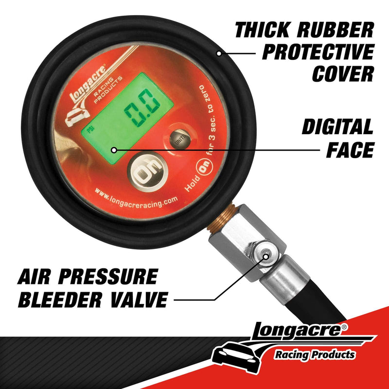 Longacre 52-53003 Semi-Pro Digital Tire Pressure Gauge 0-60 PSI
