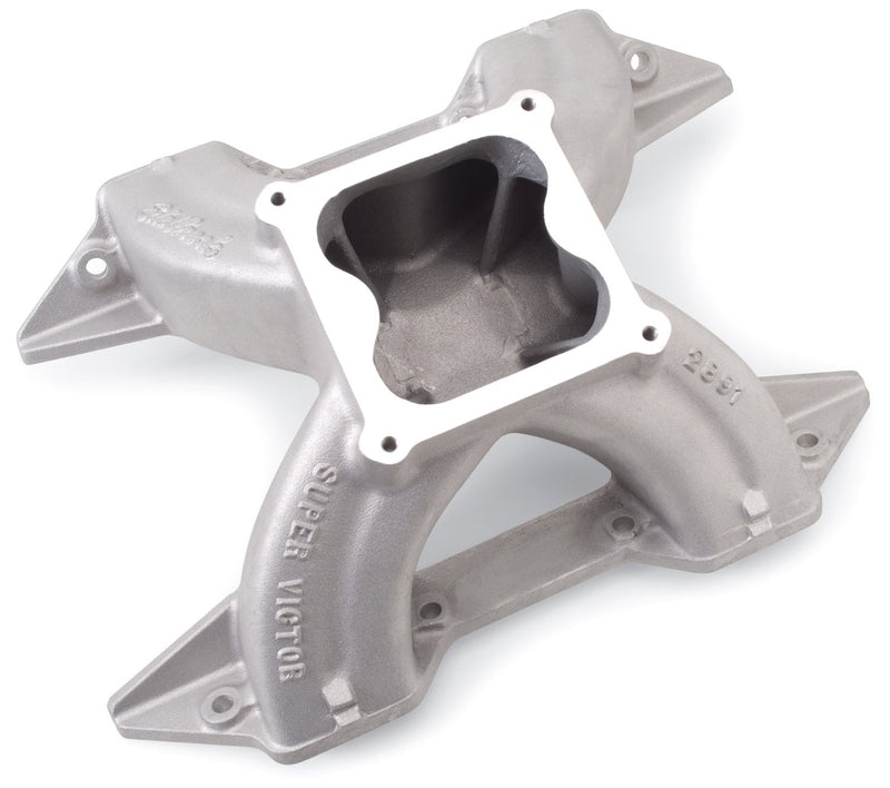 Edelbrock 2893 Intake Manifold Super Victor Single Plane Aluminum Natural