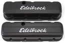 Edelbrock 4683 Valve Covers Signature Series Tall Steel Black Powdercoated