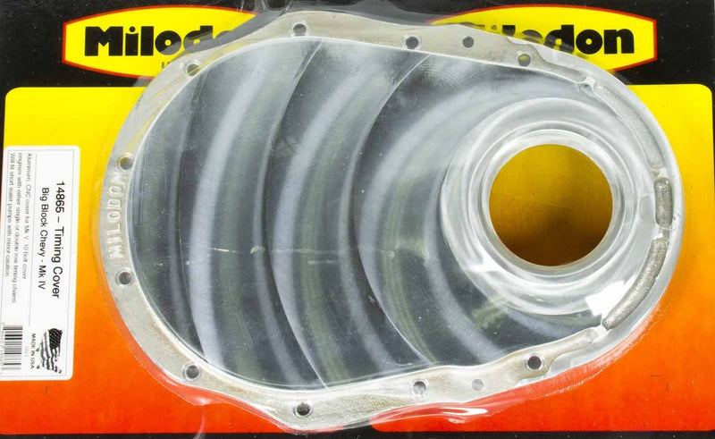 Milodon 14865 Aluminum Timing Cover, 1-Piece Chevy Big Block