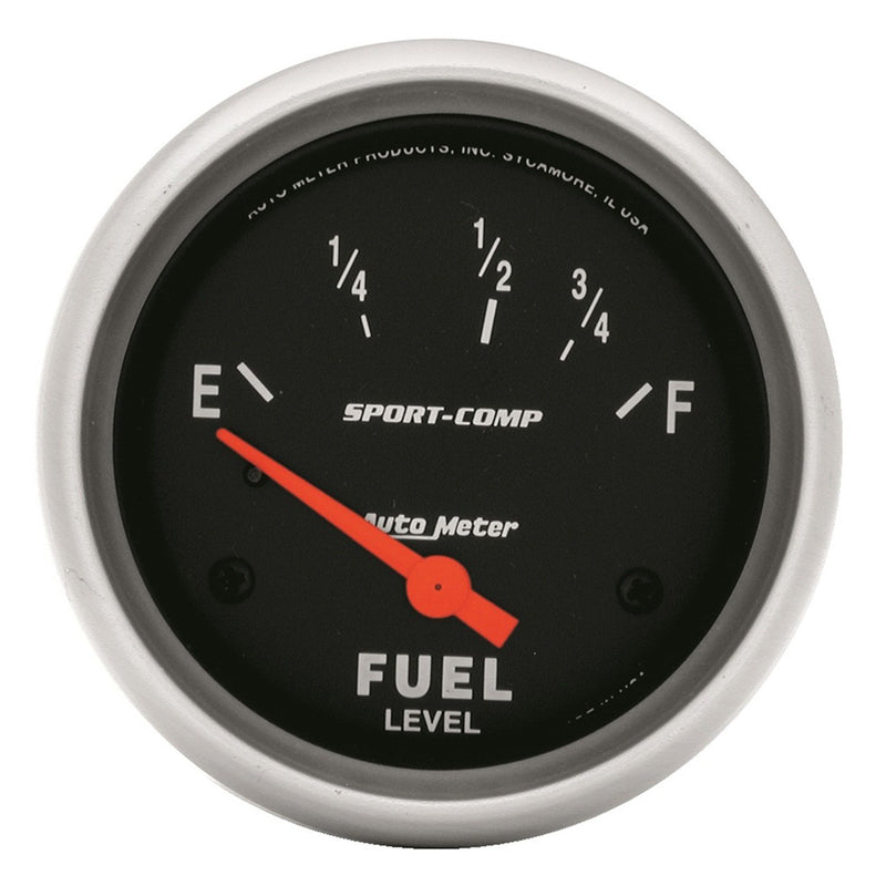 Autometer 3515 Sport-Comp Fuel Level Gauge, 2-5/8" - Air-Core, 73 Ohms/8-12 Ohms