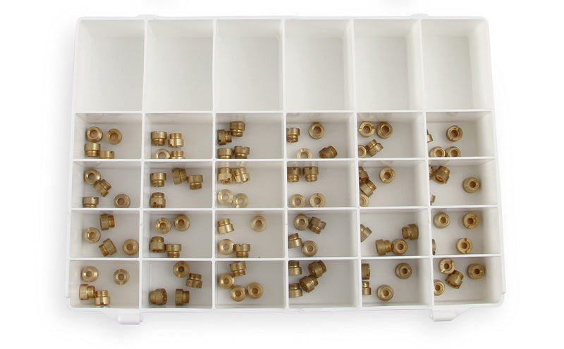 Holley 36-201 Carburetor Jets Alcohol Brass 5/16 in.-32 Sizes 132-200, 4 of Each
