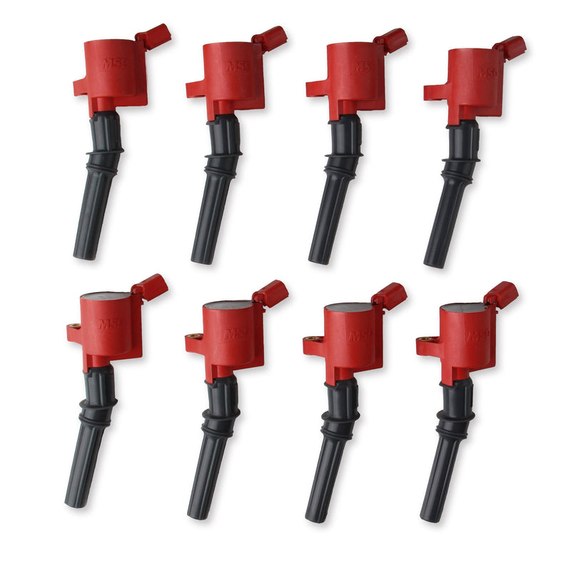 MSD 82428 Ignition Coils 1998-2014 Ford 4.6L/5.4L 2-Valve Engines, Red, 8-Pack