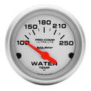 Autometer 4337 Ultra-Lite Electric Water Temperature Gauge, Silver