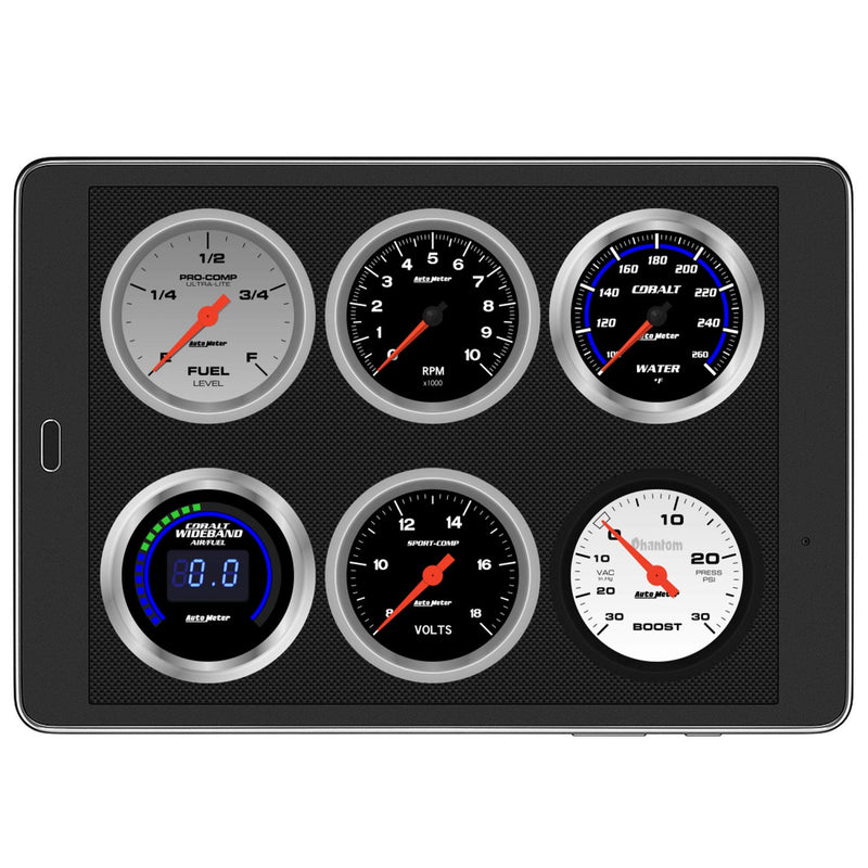 Autometer 6036 Dashlink II, OBDII Digital Gauges, Apple IOS/Android