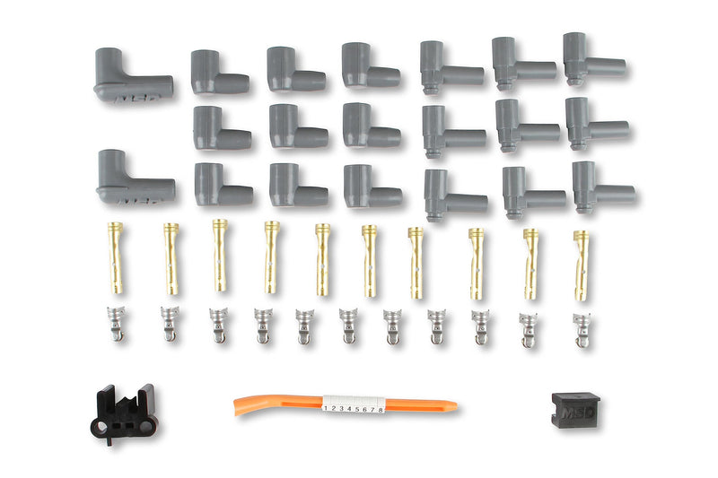 MSD 31199 Super Conductor Spark Plug Wire Set, 8 Cyl Multi-Angle Plug, Socket/HEI