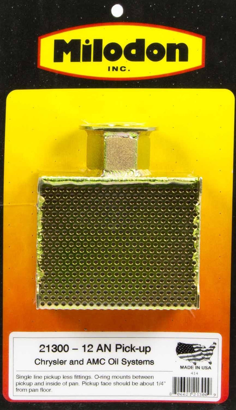 Milodon 21300 Oil Pickup Bolt-In Street/Strip Pan Style Single-Line Swivel