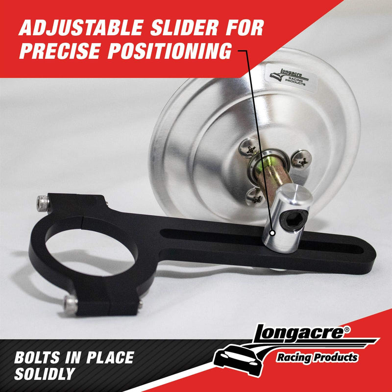 Longacre 52-22548 Spot Mirror, Clamp On, 1-3/4 Inch Roll Bar