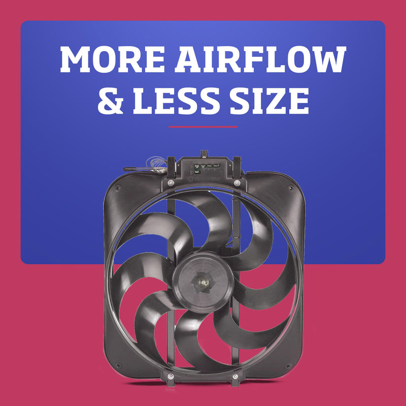 Flex-A-Lite Black Magic S-Blade Electric Fans 109304