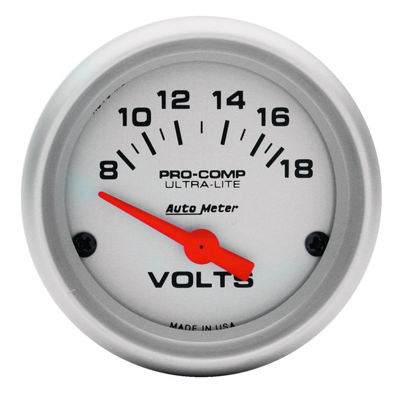 Autometer 4391 Ultra-Lite Electric Voltmeter Gauge
