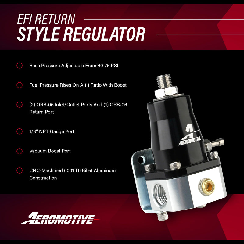 Aeromotive 13130 Compact EFI Regulator and Fitting Kit