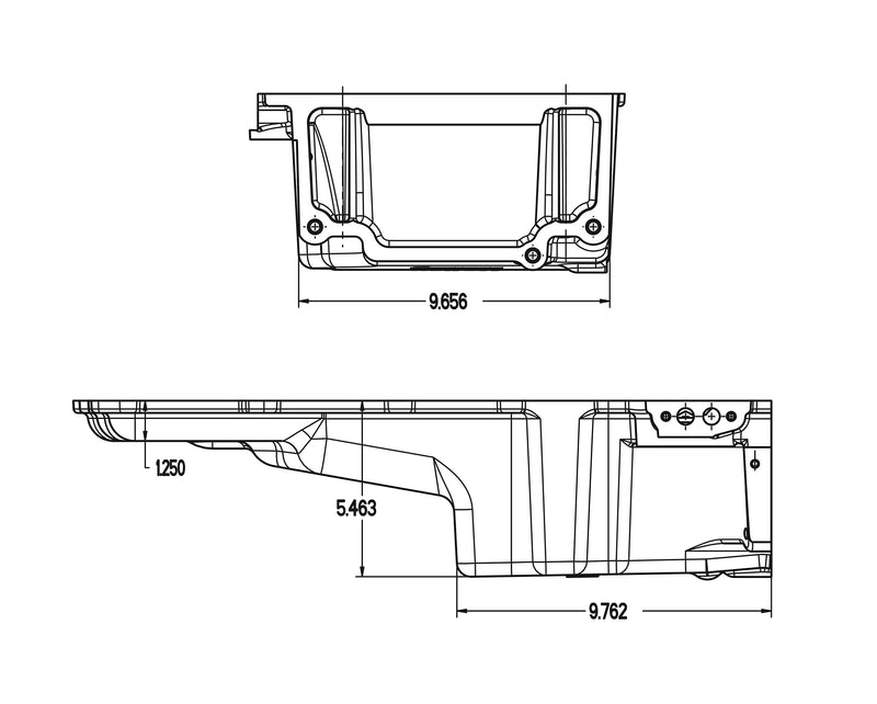 Holley 302-2BK LS Swap Oil Pan - Carbon Black Ceramic - additional front clearance