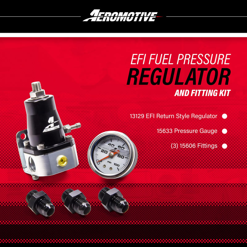 Aeromotive 13130 Compact EFI Regulator and Fitting Kit