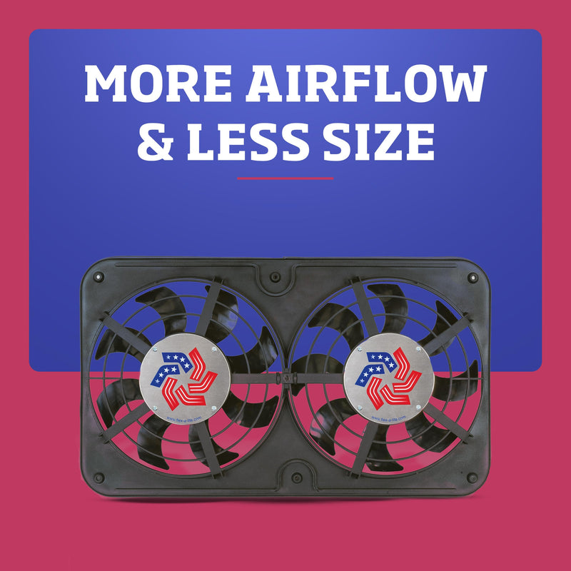 Flex-A-Lite Low-Profile S-Blade Electric Fans 104468