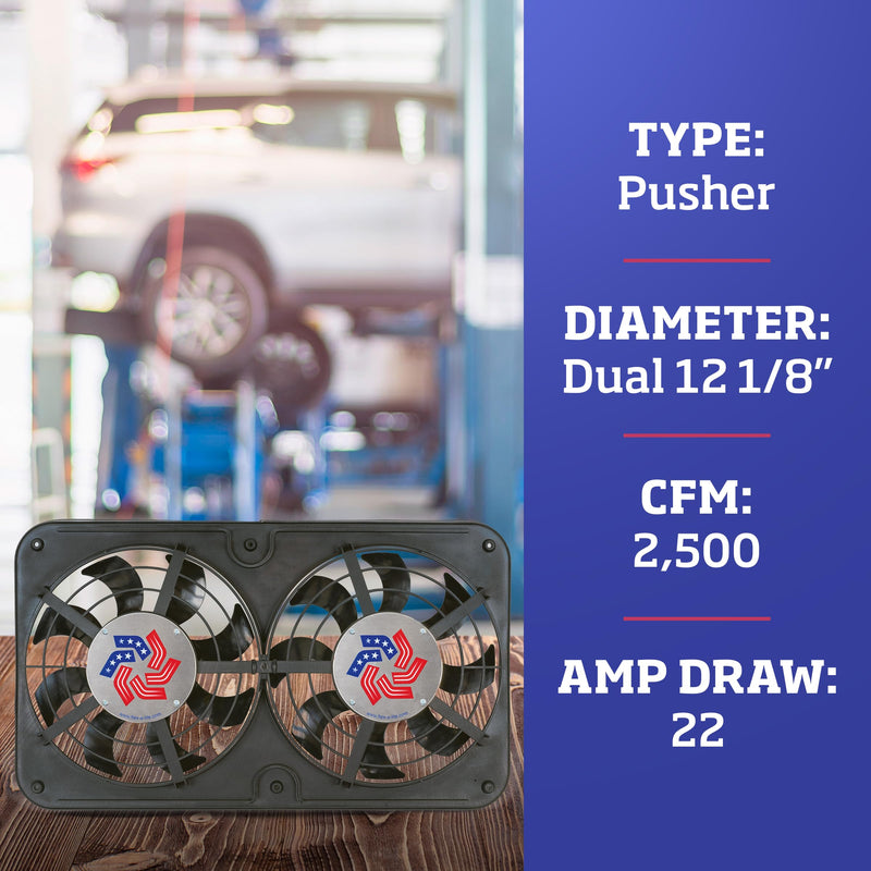 Flex-A-Lite Low-Profile S-Blade Electric Fans 104468