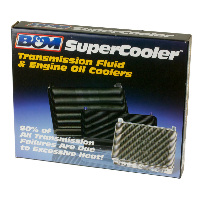 B&M 70273 SuperCooler Black Aluminum Fluid Cooler