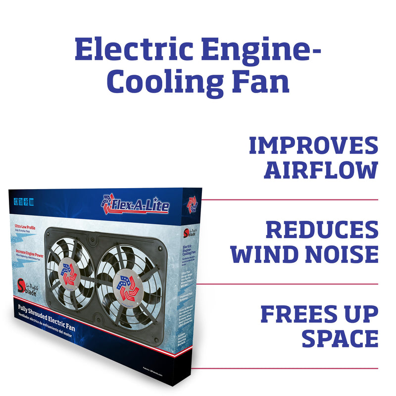 Flex-A-Lite Low-Profile S-Blade Electric Fans 104468