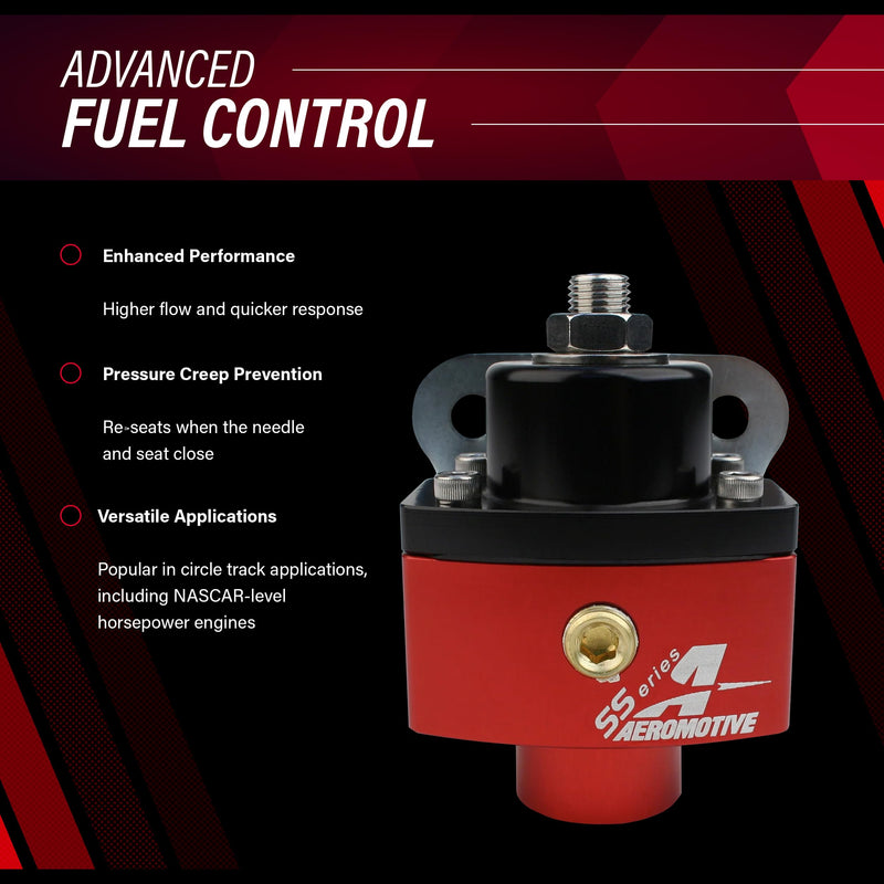 Aeromotive 13201 Ss-Series orb-06 Carburetor Regulator - Adjustable 5-10 psi