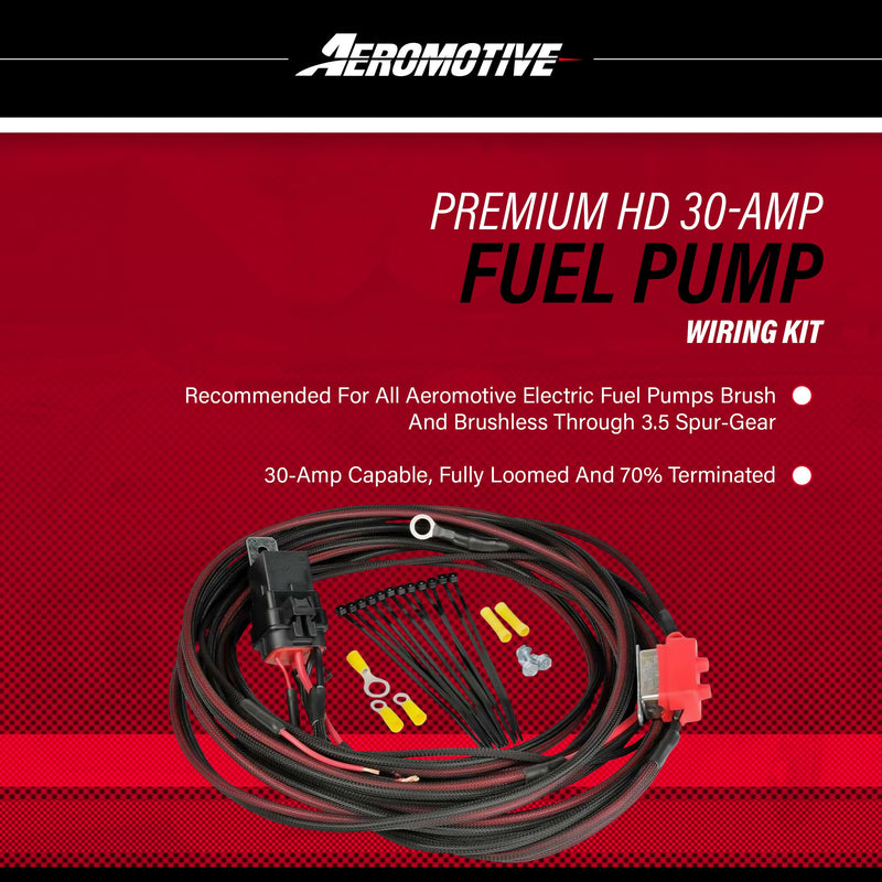 Aeromotive 16307 Fuel Pump Wiring Kit, Premium Heavy Duty