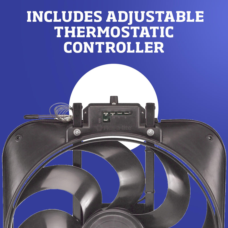 Flex-A-Lite Black Magic S-Blade Electric Fans 109304