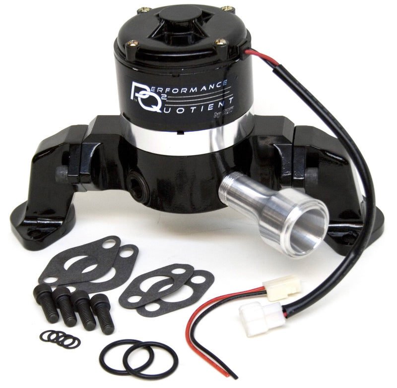 PRW 4445407 Black Powder-coated Performance Quotient Electric Racing Water Pump for Chevy BB 396-454