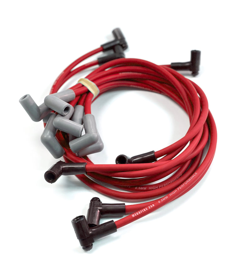 Engine Works 16420 SB Chevy HEI 8.5mm Red Spark Plug Wire Set 90° Boot