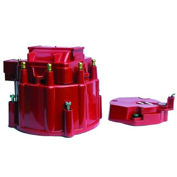 Engine Works 16540 GM HEI Cap, Rotor, and Coil Cover Kit - Red