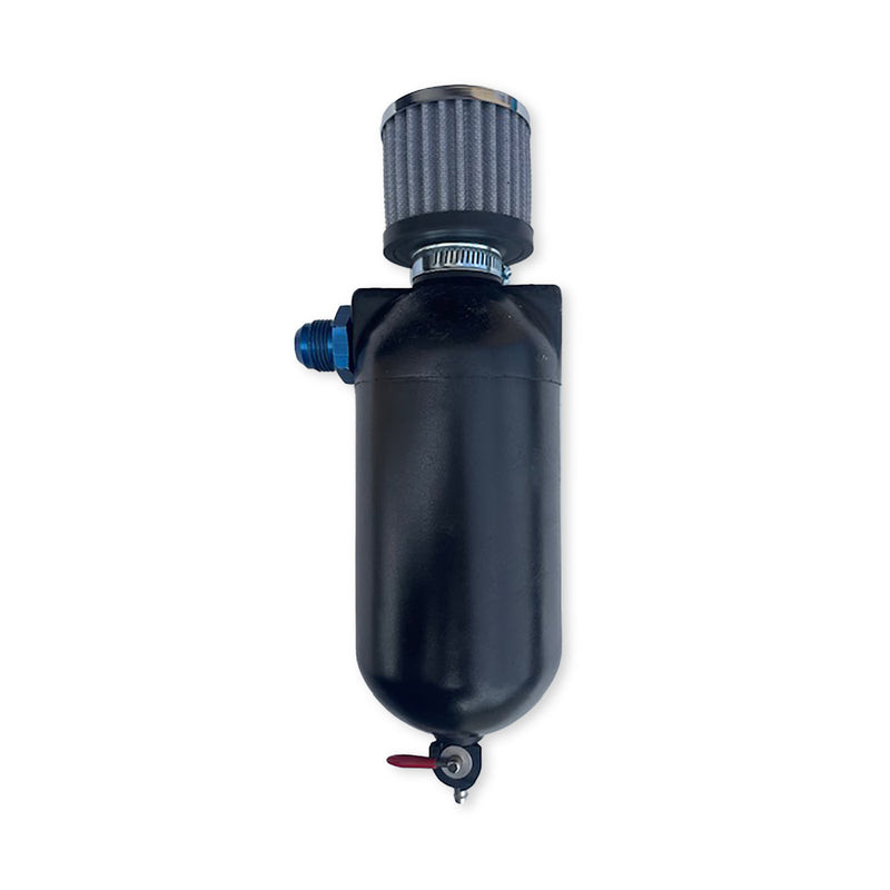 Engine Works 414732 Oil Breather Tank,  -12AN Fitting 1 Qt. - Black