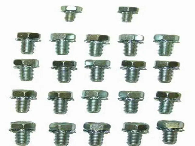RPC R0007 Oil Pan Bolt Kit, Fits Chevy Big Block 396-502 V8, Grade 8 HEX - Zinc