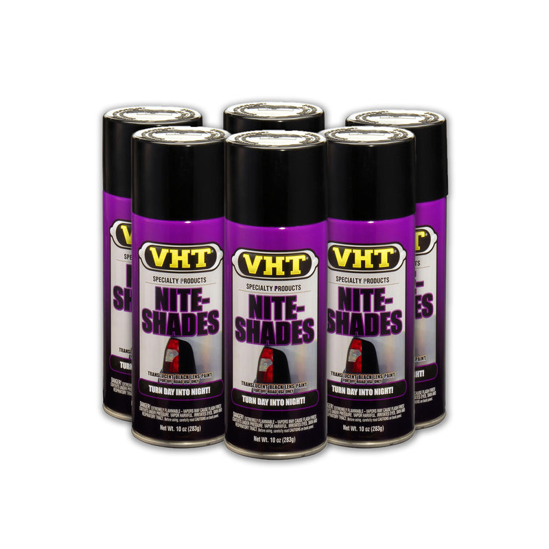 VHT SP999-6 Nite-Shades Lens Cover Tint Transparent Black, 6-PACK