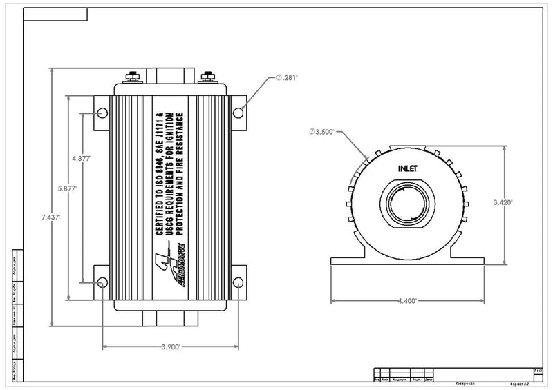 Aeromotive A1000 Marine Fuel Pumps 11108