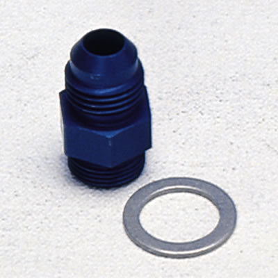 Aeroquip FCM2112 Fitting Adapter Carburetor -6 AN For Carter AFB Aluminum Blue