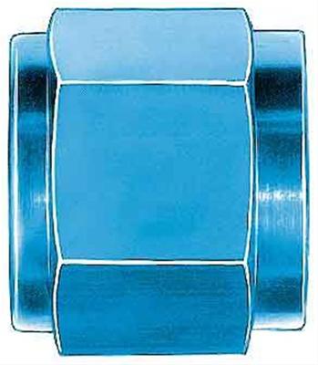 Aeroquip FCM3554 Fittings, Tube Nut -3 AN, Aluminum, Blue, Set of