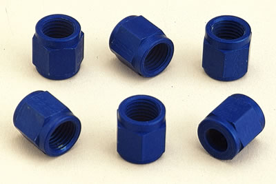 Aeroquip FCM3675 Fitting, Tube Nut -6 AN, Aluminum, Blue,