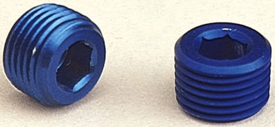 Aeroquip FCM3685 Fitting Allen Head Pipe Plug 1/8 in. NPT Aluminum Blue