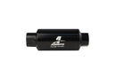 Aeromotive 12321 Filter, In-Line, 10-Micron Fabric Element, orb-10 Port, Bright-Dip Black, 2" OD