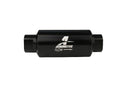 Aeromotive 12324 Filter, In-Line, 100-Micron Stainless Mesh Element, orb-10 Port, Bright-Dip Black, 2" OD