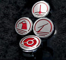 American Car Craft Executive Series Fluid Cap Covers ACC-273042-WHT