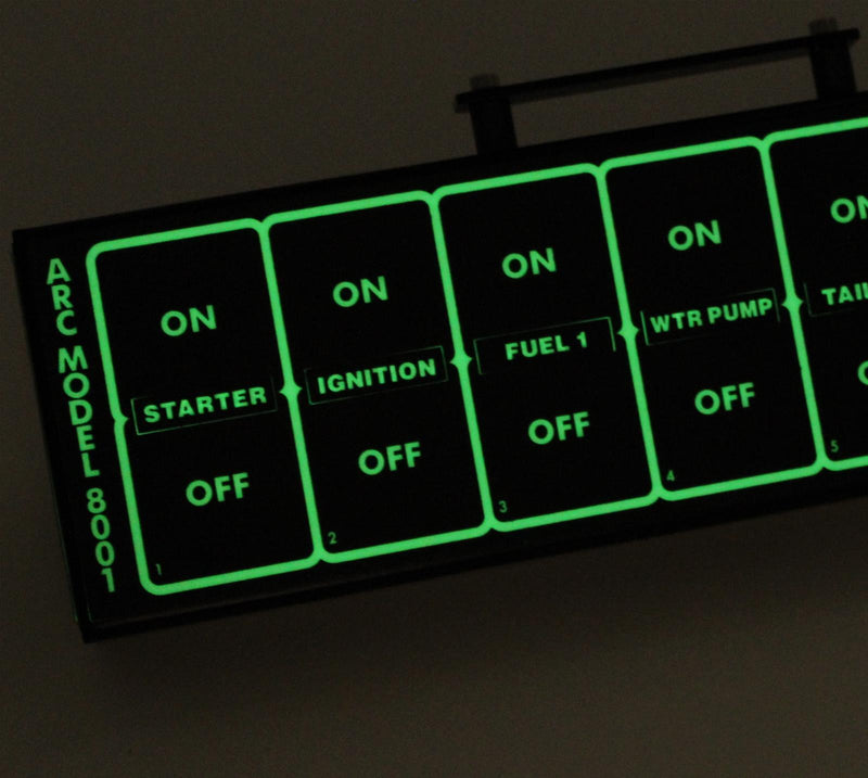 ARC 8004D Flat Touch Switch Panel, Dash Mount - Carbon Fiber Finish