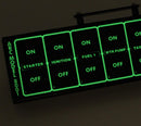 ARC 8004D Flat Touch Switch Panel, Dash Mount - Carbon Fiber Finish